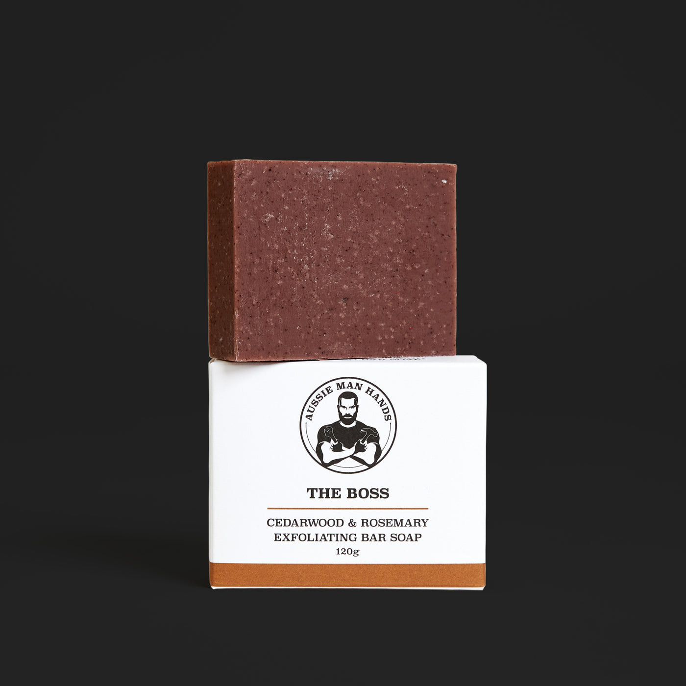 The Boss exfoliating natural ingredient soap with crushed walnut shell